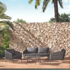 Tuinbank Gaborone Aluminium En Olefin - Antraciet -TuinVibes Verkoop sfeer Vigo b182